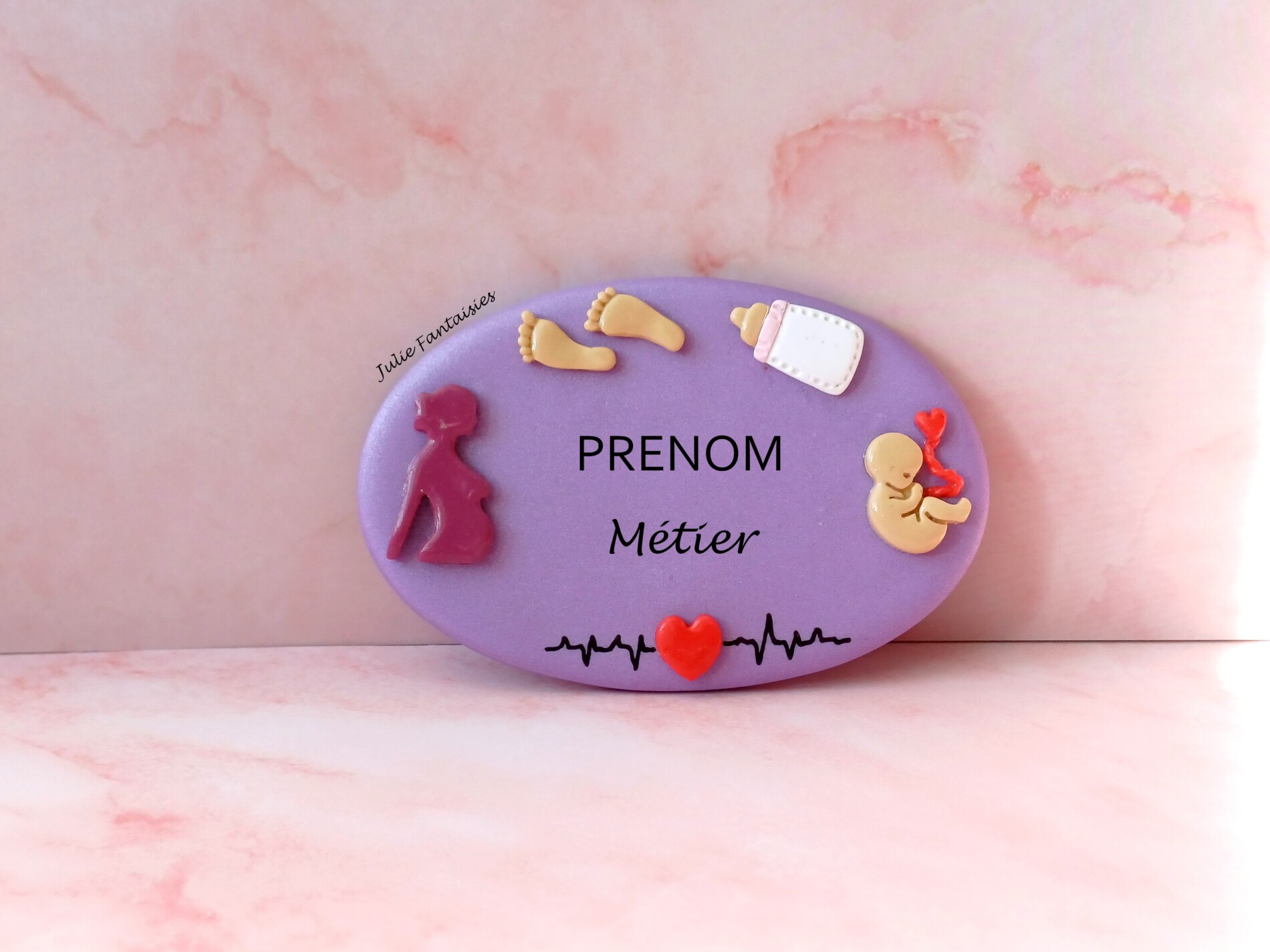 badge métier badge sage femme julie fantaisies badges