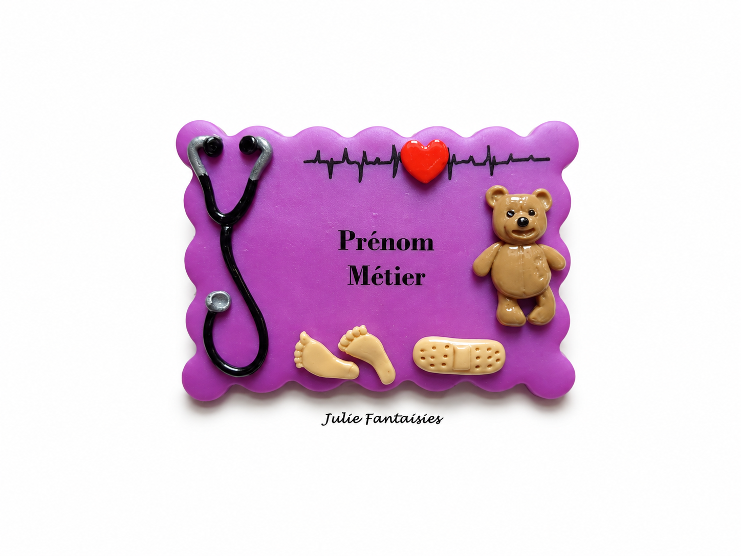 Badge métier puéricultrice badge sage-femme badge puériculture badge ourson badge enfance badge cadeau de noel julie fantaisies badges