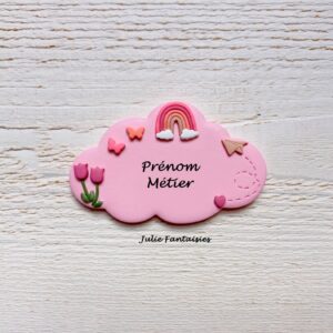 Badge métier Puériculture * pâte polymère PIECE UNIQUE