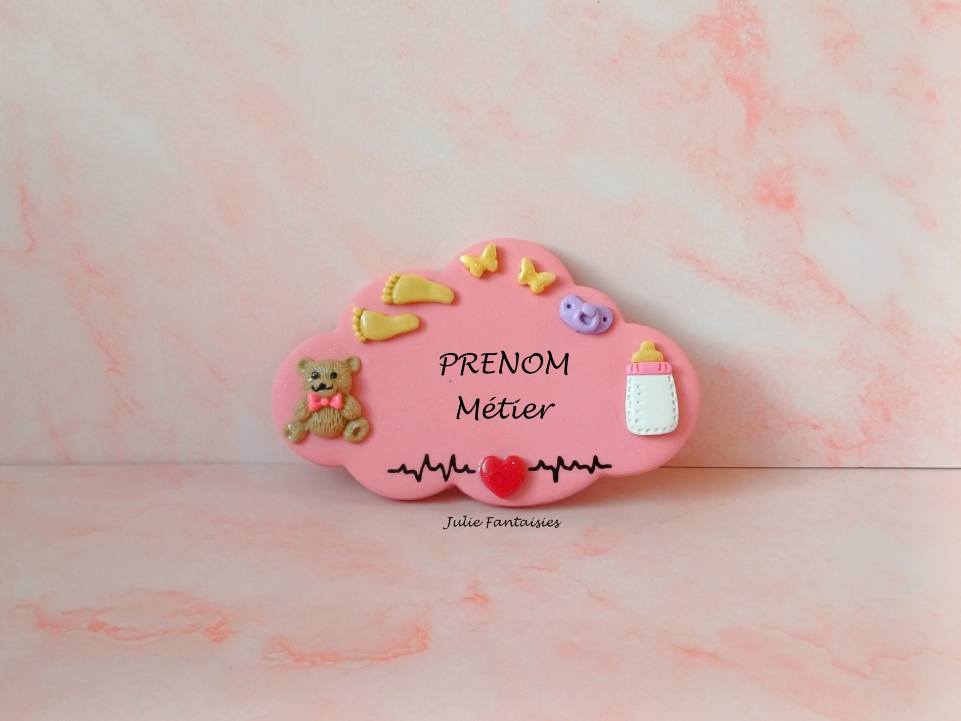 badge métier personnalisable badge puériculture julie fantaisies badges