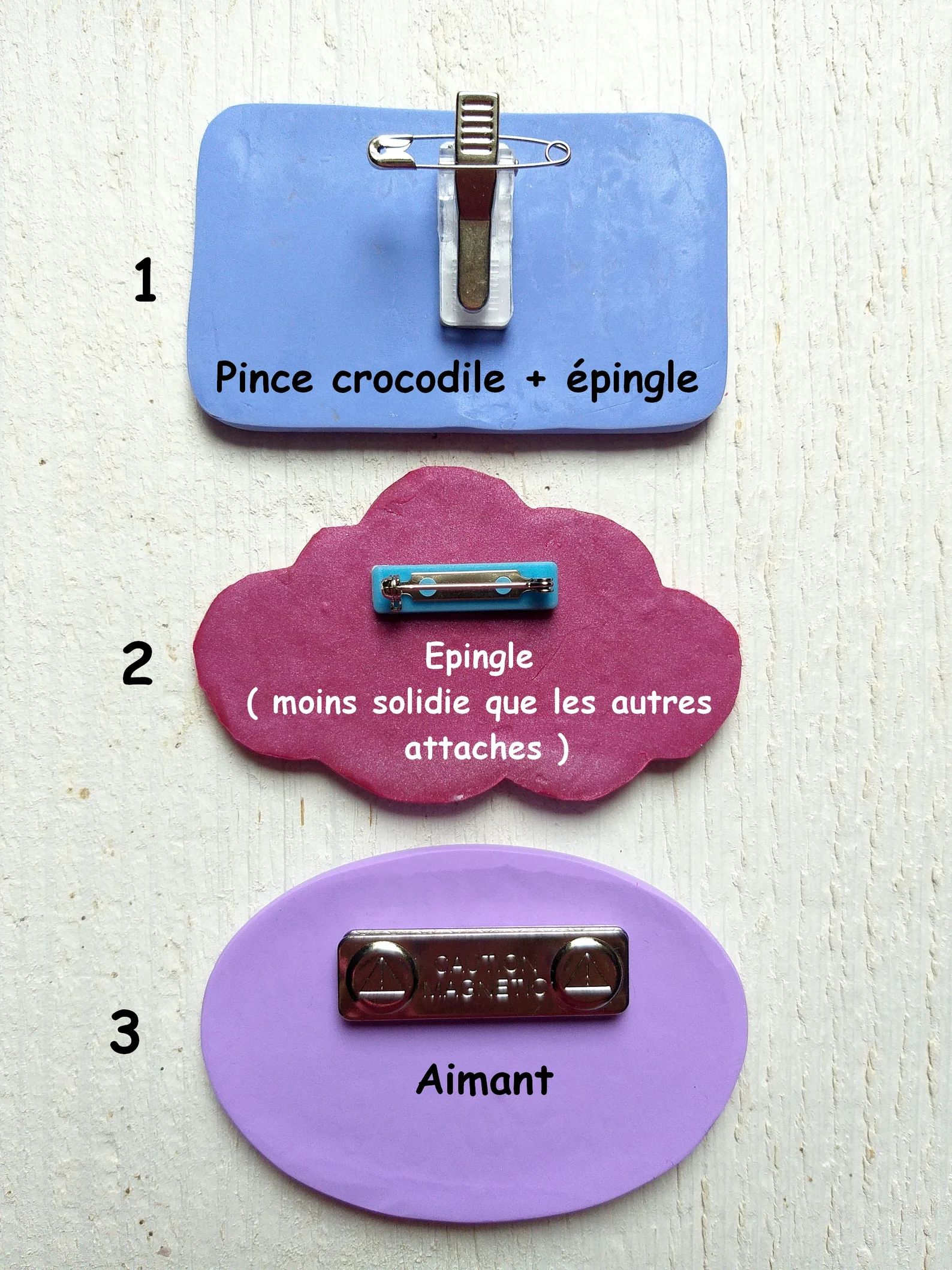 Badge métier Puériculture Sage-femme Interne Pédiatre * pâte polymère PIECE UNIQUE – Image 2