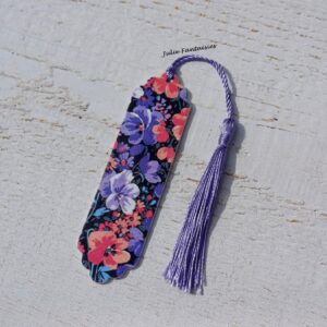 Marque-Page Fleuri Violet