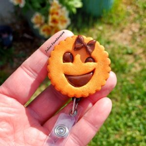 Enrouleur pour badge / Porte badge BN au chocolat