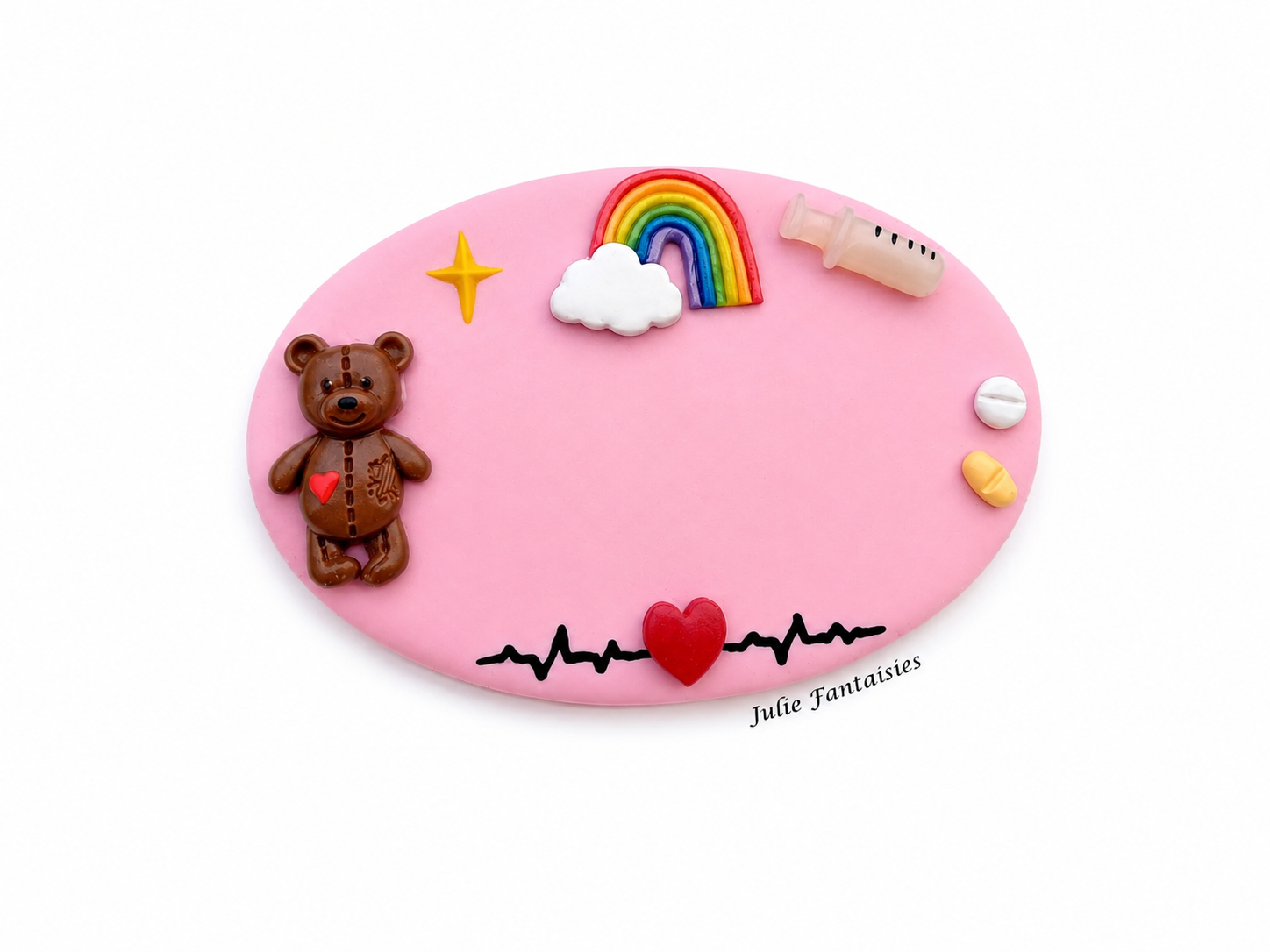 Badge métier badge auxiliaire de puériculture badge fimo puéricultrice badge soignant sage femme julie fantaisies badges