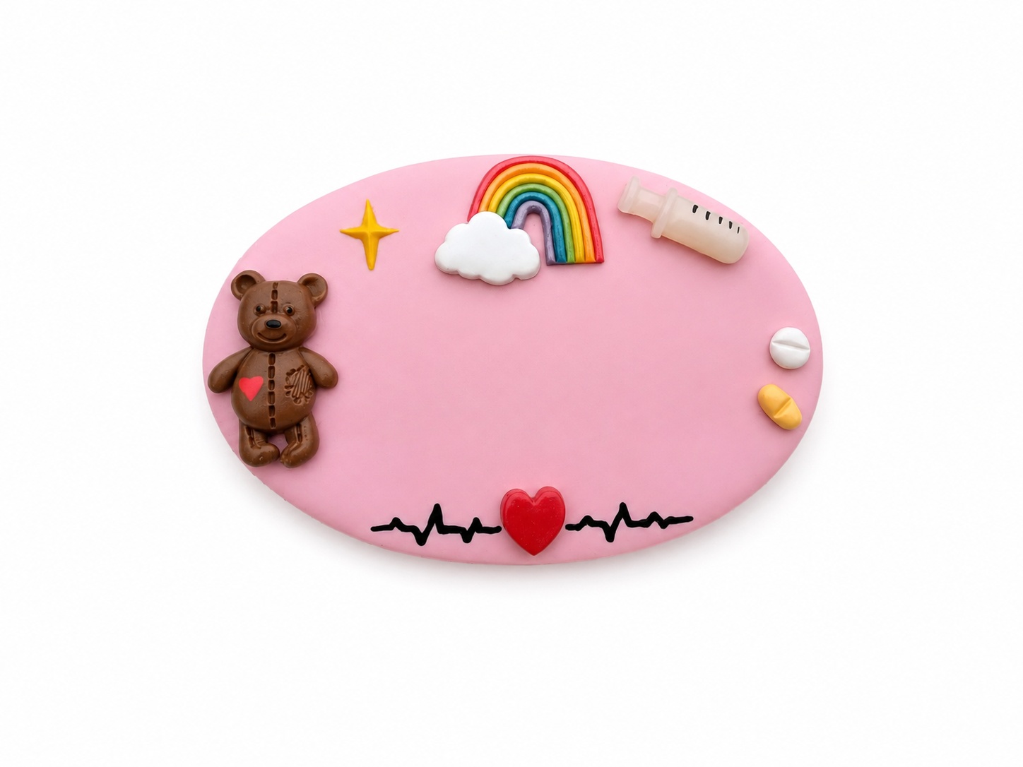 Badge métier badge auxiliaire de puériculture badge fimo puéricultrice badge soignant sage femme julie fantaisies badges