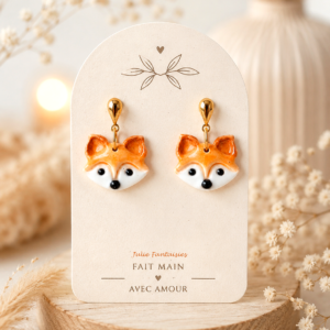 Boucles d&rsquo;oreilles Petit Renard