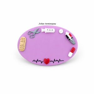 Badge métier infirmière badge métier aide-soignante badge médical badge sage-femme badge lila foncé julie fantaisies badges
