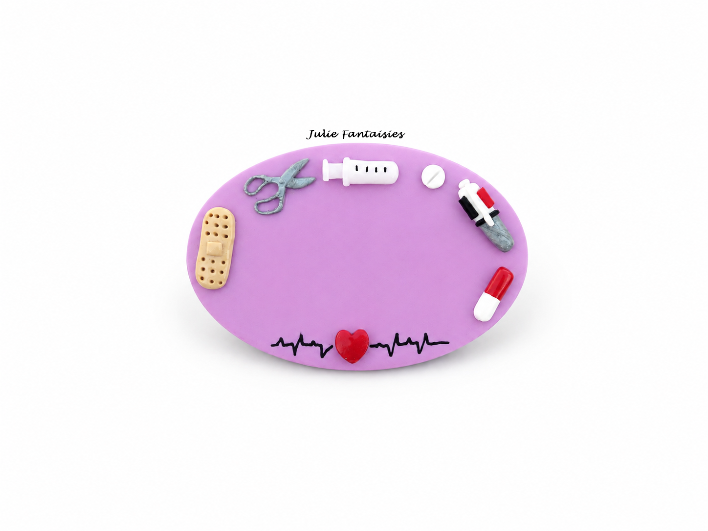Badge métier infirmière badge métier aide-soignante badge médical badge sage-femme badge lila foncé julie fantaisies badges