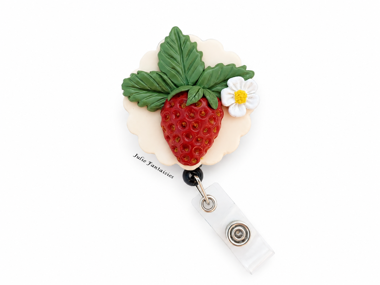 enrouleur fraise pour badge porte badge fraise accroche badge fraise julie fantaisies badges